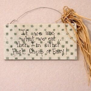 Funny saying wood hanging